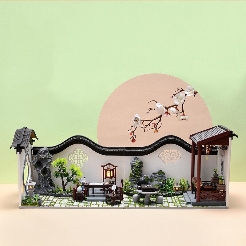 Chinese Courtyard DIY Wooden Dollhouse Kit - Mycutebee