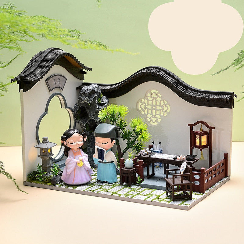 Chinese Courtyard DIY Wooden Dollhouse Kit - Mycutebee
