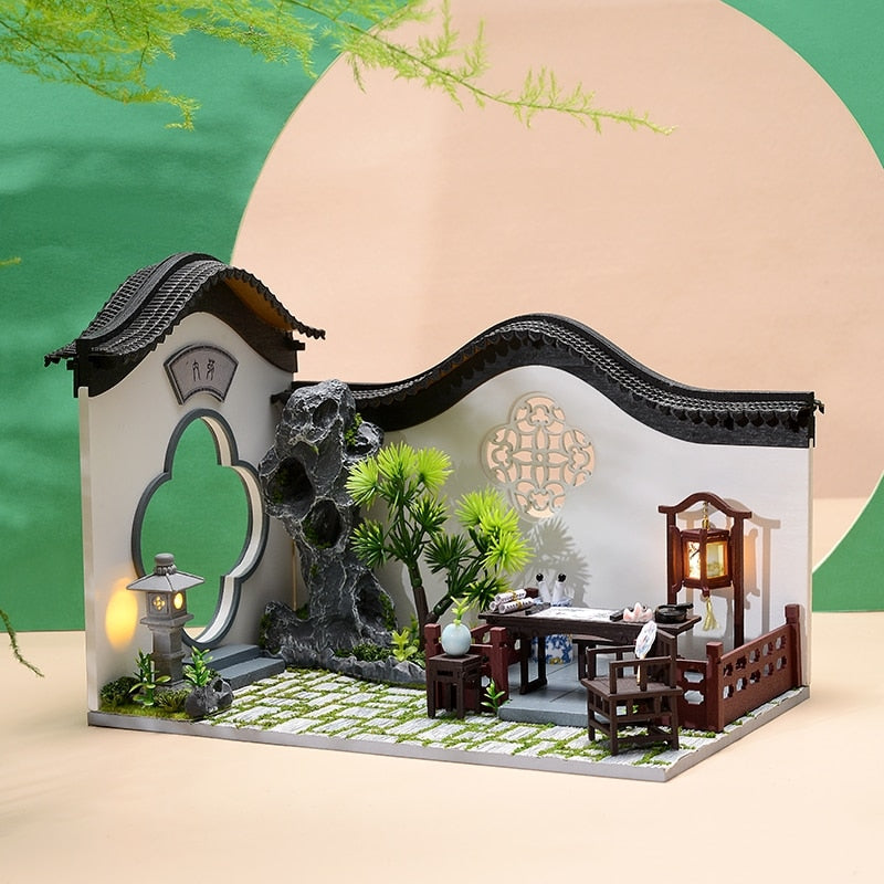 Chinese Courtyard DIY Wooden Dollhouse Kit