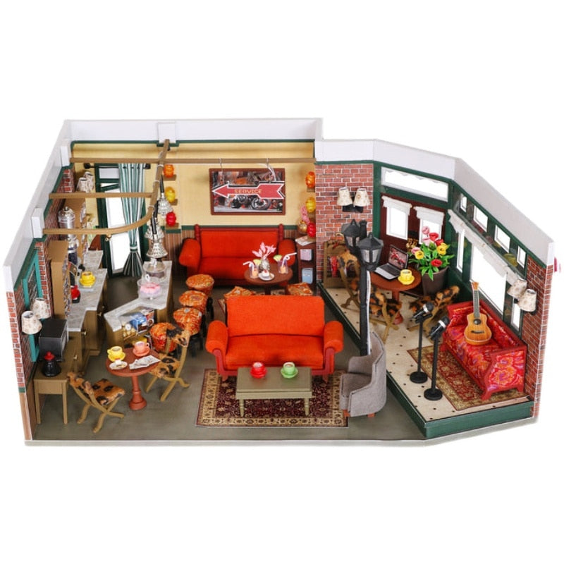 Central Perk Cafe DIY Dollhouse Kit - Mycutebee